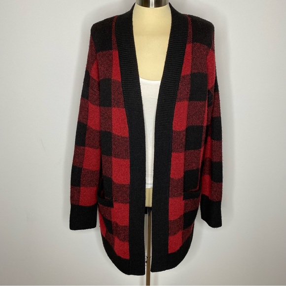Christian Siriano Sweaters - Christian Siriano Buffalo Plaid Cardigan Sweater